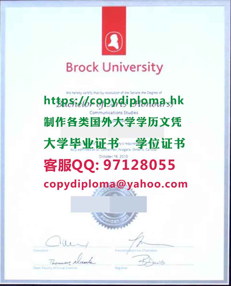 布鲁克大学学位证书范本